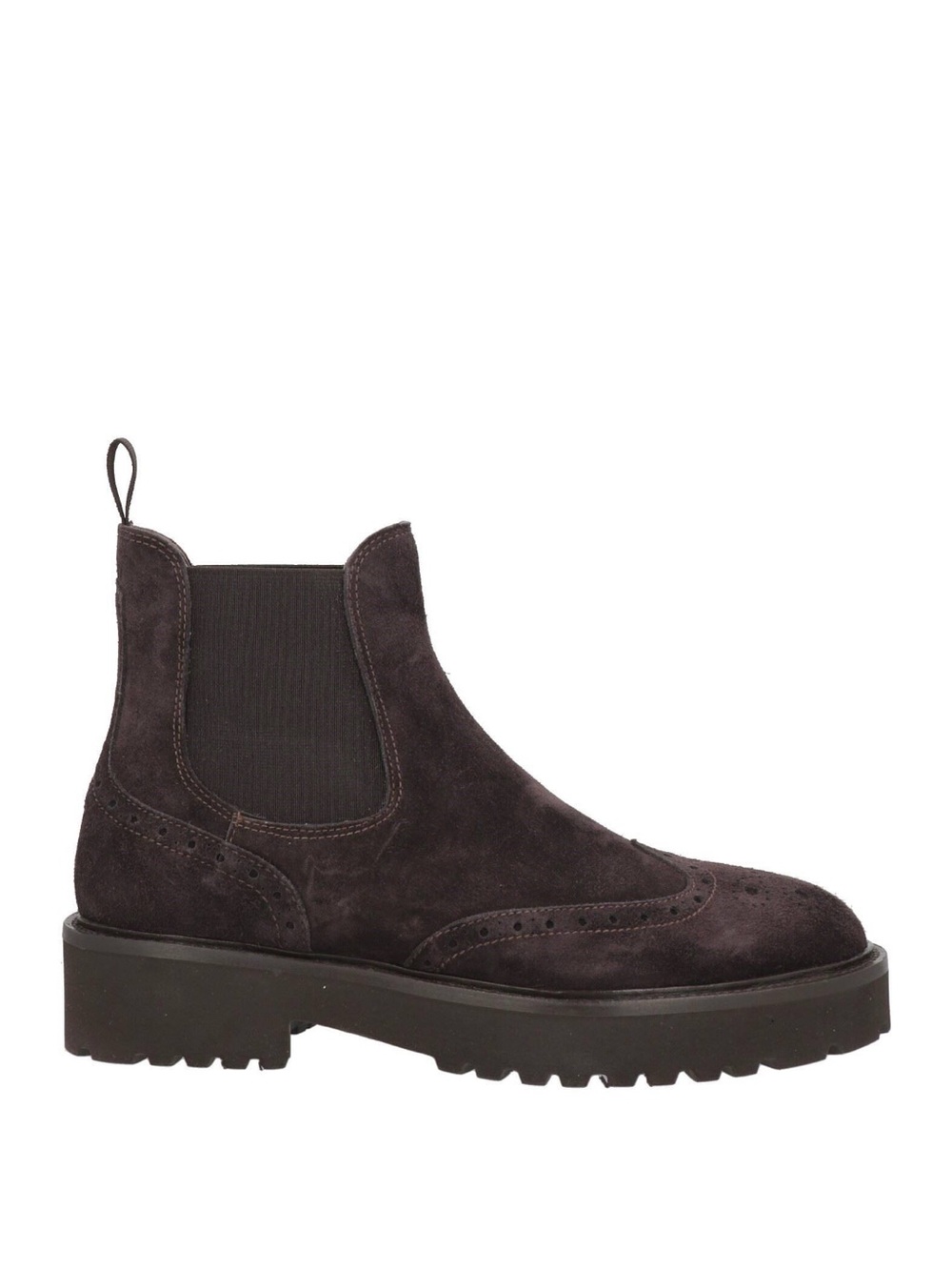 Doucal's Women's Suede Chelsea Boot in Dark Brown
